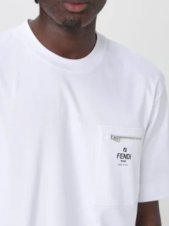 T-shirt Fendi in cotone con logo