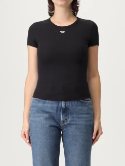 T-shirt in cotone a coste Oval D Diesel