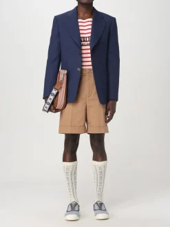 T-shirt in cotone a righe "Chez Valentino" Valentino