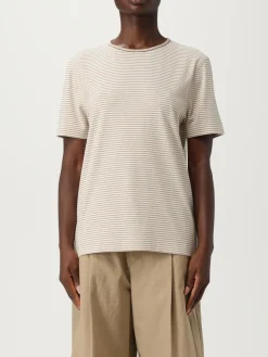 T-shirt in cotone a righe Brunello Cucinelli