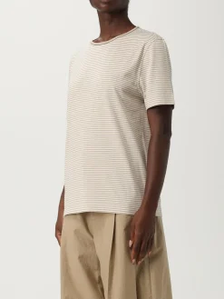 T-shirt in cotone a righe Brunello Cucinelli