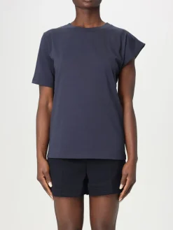 T-shirt in cotone asimmetrica Twinset