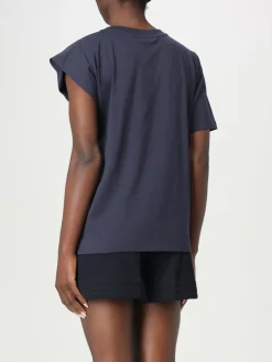 T-shirt in cotone asimmetrica Twinset