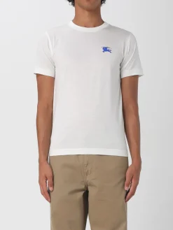 T-shirt in cotone bio con logo Burberry