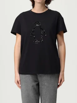 T-shirt in cotone con cagnolino e strass Liu Jo