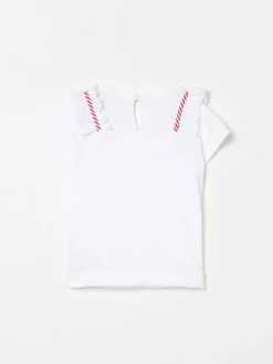 T-shirt in cotone con fiocchi Monnalisa