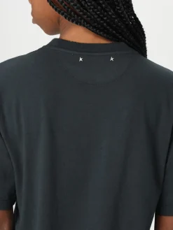 T-shirt in cotone con girocollo gioiello Golden Goose