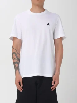 T-shirt in cotone con logo Golden Goose