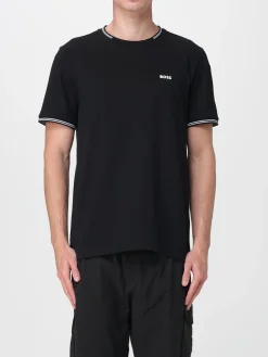 T-shirt in cotone con logo Boss