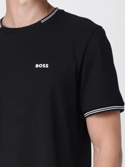 T-shirt in cotone con logo Boss