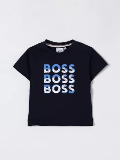 T-shirt in cotone con logo Boss