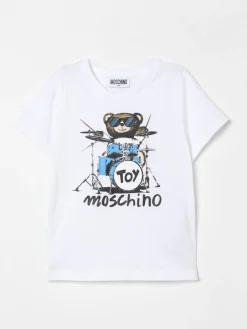 T-shirt in cotone con logo Teddy Moschino