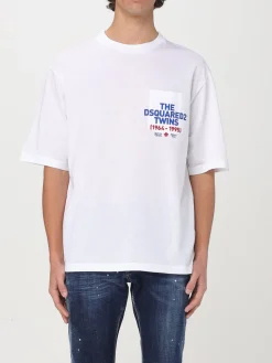 T-shirt in cotone con logo Dsquared2