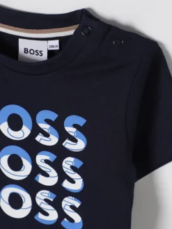 T-shirt in cotone con logo Boss