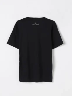 T-shirt in cotone con logo Compass Stone Island Junior