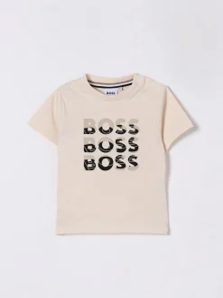 T-shirt in cotone con logo Boss