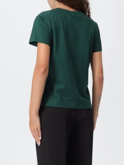 T-shirt in cotone con logo Love Birds Pinko