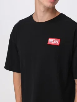 T-shirt in cotone con logo Diesel