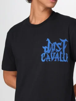 T-shirt in cotone con logo Just Cavalli