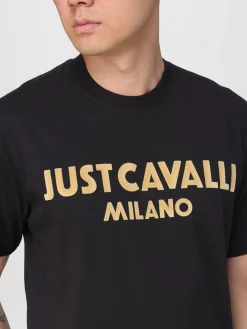 T-shirt in cotone con logo Just Cavalli
