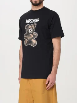 T-shirt in cotone con logo teddy Moschino Couture