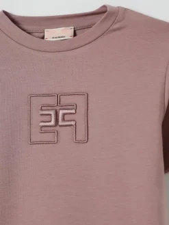 T-shirt in cotone con logo Elisabetta Franchi La Mia Bambina