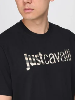 T-shirt in cotone con logo Just Cavalli