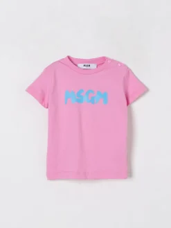 T-shirt in cotone con logo MSGM Kids