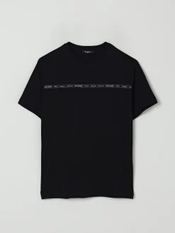 T-shirt in cotone con logo Balmain