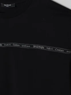 T-shirt in cotone con logo Balmain