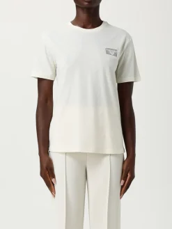 T-shirt in cotone con logo Twinset