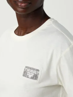 T-shirt in cotone con logo Twinset