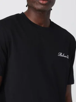 T-shirt in cotone con logo Balmain