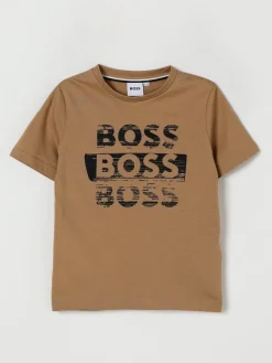 T-shirt in cotone con logo Boss