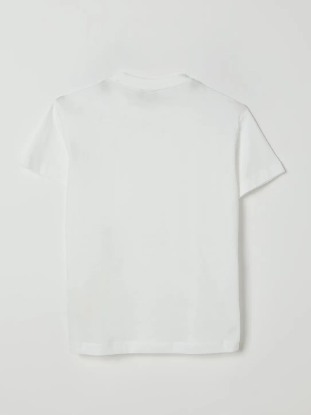 T-shirt in cotone con logo ricamato Fendi