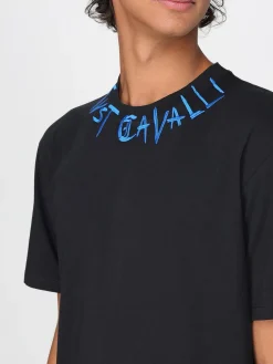 T-shirt in cotone con logo Just Cavalli