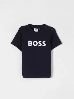 T-shirt in cotone con logo Boss