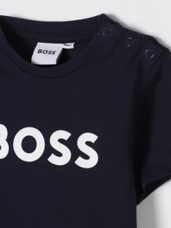 T-shirt in cotone con logo Boss