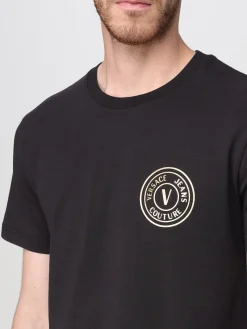 T-shirt in cotone con logo Versace Jeans Couture