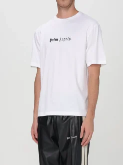 T-shirt in cotone con logo Palm Angels