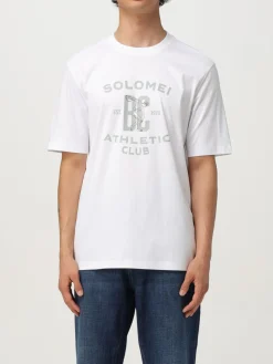 T-shirt in cotone con logo Brunello Cucinelli