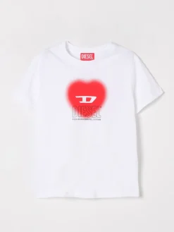 T-shirt in cotone con logo Diesel