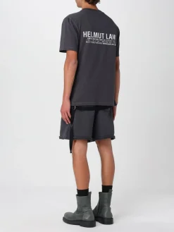 T-shirt in cotone con logo Helmut Lang