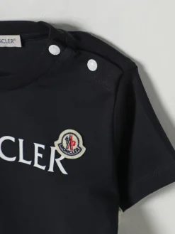 T-shirt in cotone con logo Moncler
