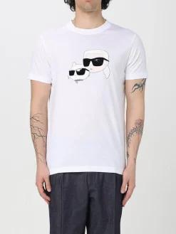T-shirt in cotone con logo Karl Lagerfeld
