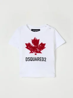 T-shirt in cotone con logo DsQuared2