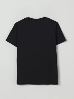 T-shirt in cotone con logo e bottoni gioiello Balmain