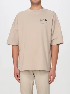 T-shirt in cotone con logo posteriore EA7