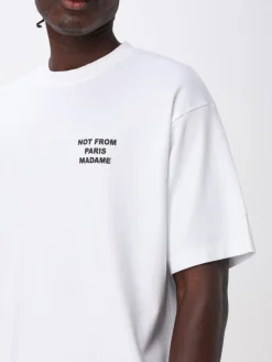 T-shirt in cotone con logo Drôle De Monsieur