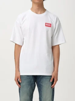 T-shirt in cotone con logo Diesel